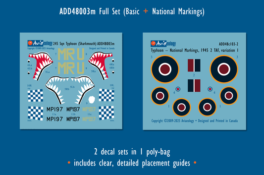 Aviaeology ADD48003M 1:48 Sharkmouth Typhoon – Special Edition (Full Set)