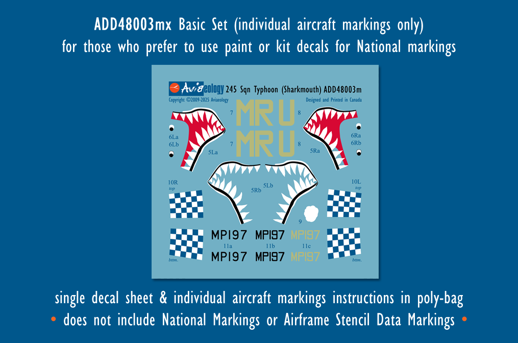 Aviaeology ADD48003MX 1:48 Sharkmouth Typhoon – Special Edition (Basic Set)