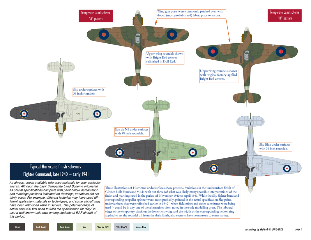 Aviaeology ADD48C104-2 1:48 Hurricane National Markings – Early Variation 2 (Nov. 1940 – April 1941) [Mk.I Mk.IIB Mk.IIC]
