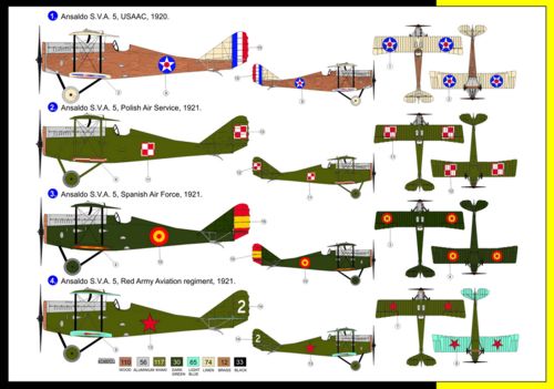 Admiral ADM 7226 1:72 Ansaldo SVA.5 International