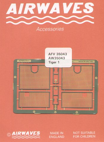 Airwaves (etched) AEC35043 1:35 Pz.Kpfw.VI Tiger I/Sturmtiger 38cm Engine Grilles