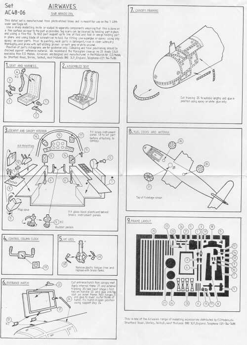 Airwaves (etched) AEC48006 1:48 Arado Ar-234B 'Blitz'
