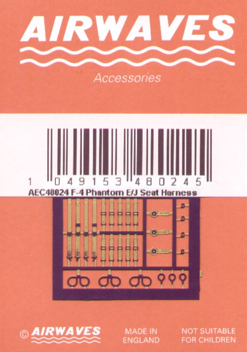 Airwaves (etched) AEC48024 1:48 McDonnell F-4E/F-4J Phantom Seat Harness for use with Martin-Baker Mk.7 Seats