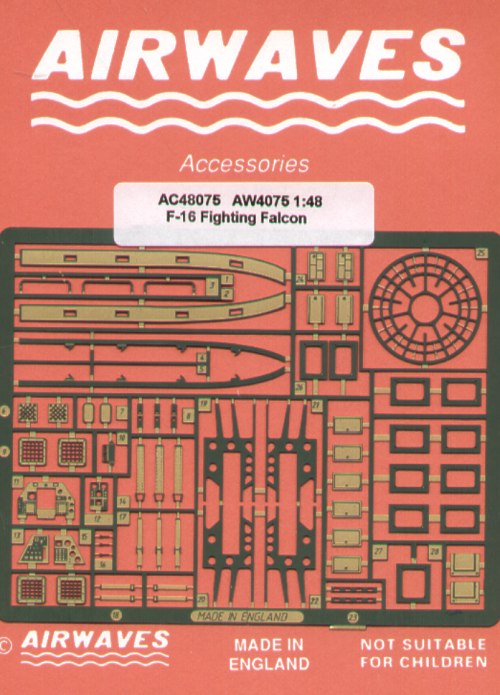 Airwaves (etched) AEC48075 1:48 Lockheed-Martin F-16 Fighting Falcon