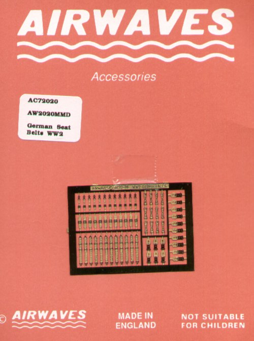 Airwaves (etched) AEC72020 1:72 WWII German Accessories