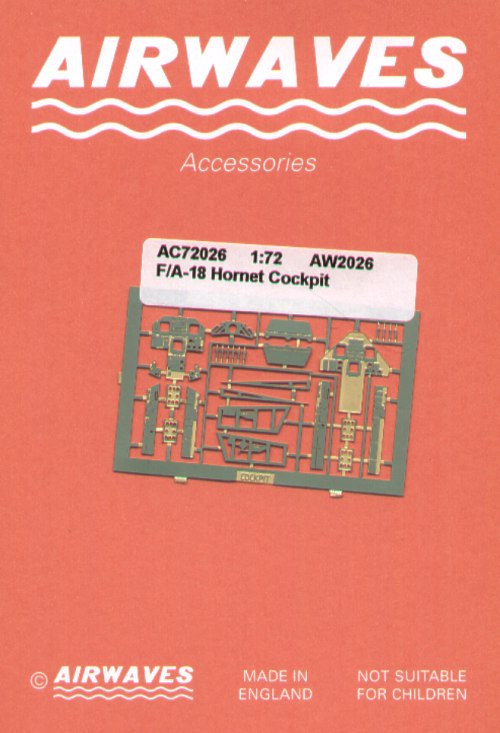 Airwaves AEC72026 1:72 McDonnell-Douglas F/A-18 Hornet Cockpit Set for Italeri