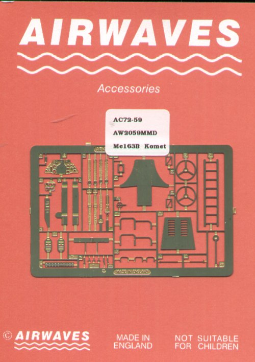 Airwaves AEC72059 1:72 Messerschmitt Me-163B Komet for Heller