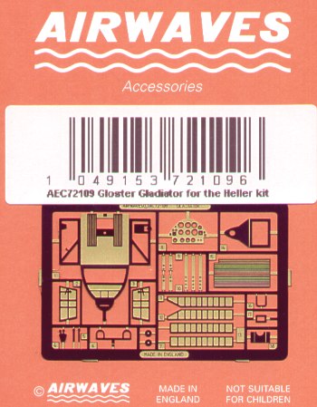 Airwaves AEC72109 1:72 Gloster Gladiator Mk.I/Mk.II cockpit interior etc