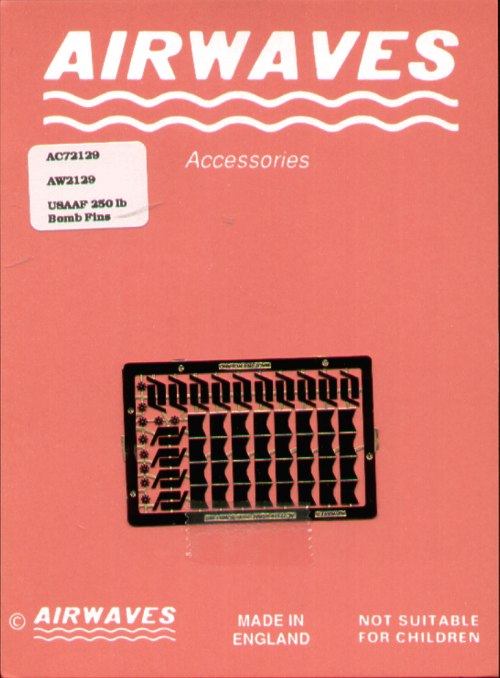 Airwaves (etched) AEC72129 1:72 USAAF 250lb Bomb Fins