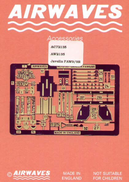 Airwaves AEC72135 1:72 Gloster Javelin FAW.9/FAW.9R for Airfix and Heller