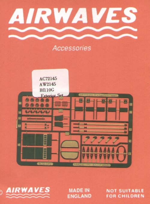 Airwaves (etched) AEC72145 1:72 Messerschmitt Bf-110G Exterior