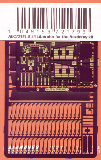 Airwaves (etched) AEC72179 1:72 Consolidated B-24 Liberator 150 parts