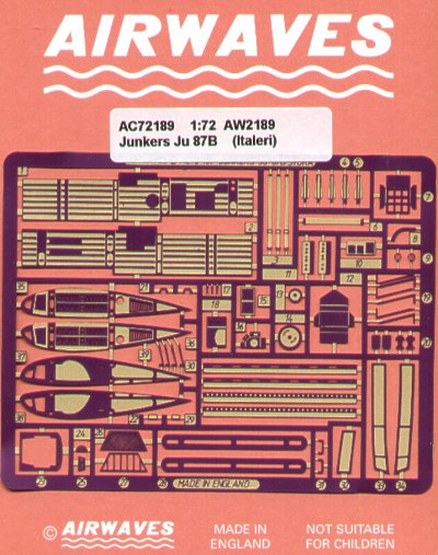 Airwaves (etched) AEC72189 1:72 Junkers Ju-87B/C 'Stuka'