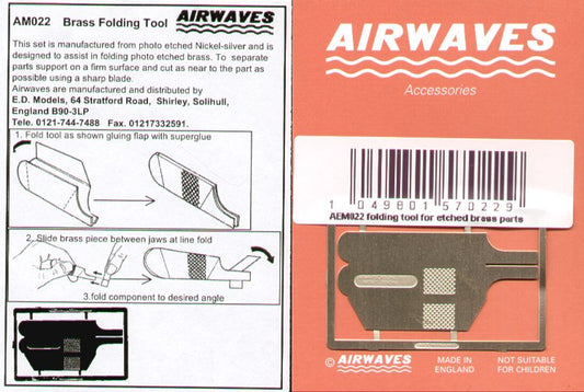 Airwaves (etched) AEM022 Etched Brass Folding/Bending Tool