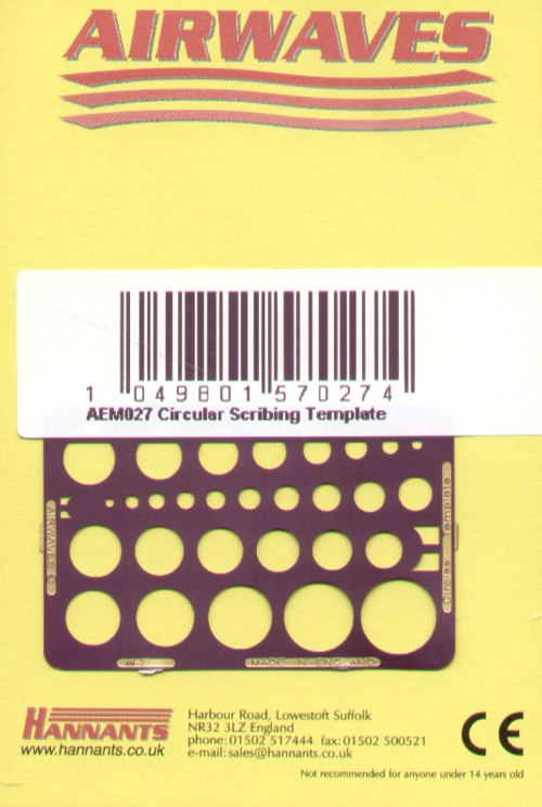 Airwaves (etched) AEM027 Circular Scribing Template