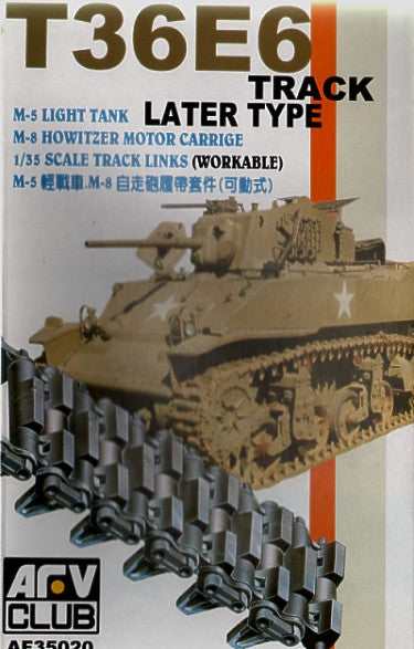 AFV Club AF35020 1:35 M5 Light Tank and M8 Howitzer Motor Carriage Individual Track Links Set