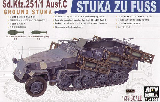 AFV Club AF35091 1:35 German Sd.Kfz.251/1 Ausf.C 'Stuka du Fuss'