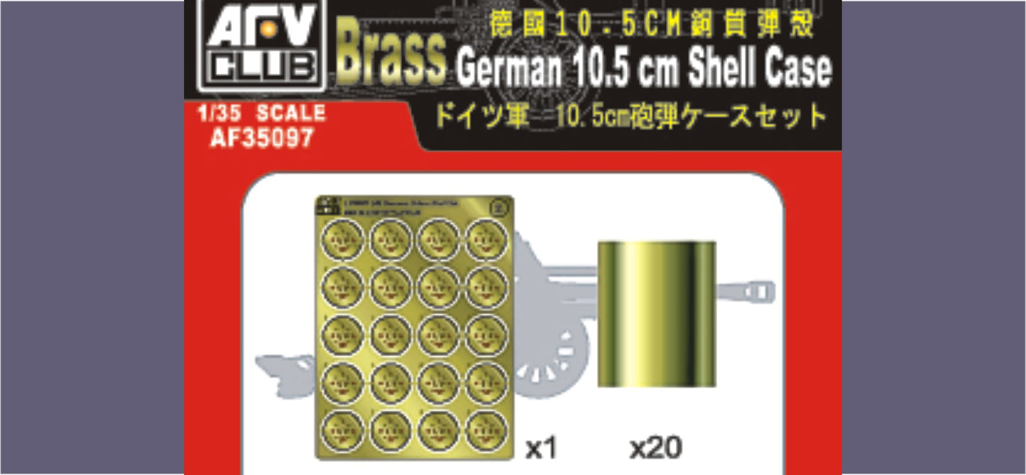 AFV Club AF35097 1:35 German 10.5cm Shell Cases x 20