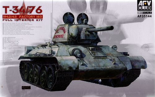 AFV Club AF35144 1:35 Soviet T-34/76 Mod 1942/43 Factory 183 (Full Interior)