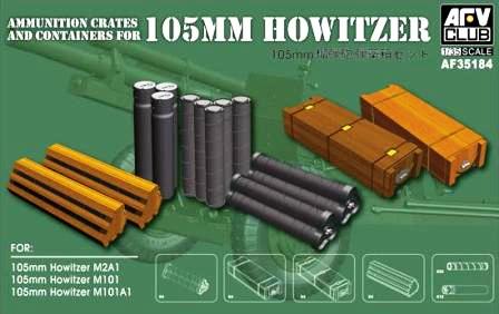 AFV Club AF35184 1:35 105mm Howitzer Ammunition Crates and Containers