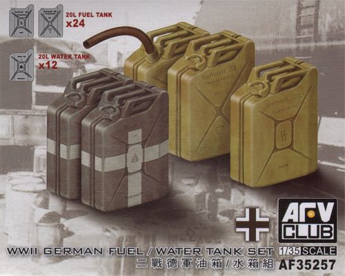 AFV Club AF35257 1:35 German WWII Fuel & Water Cans Set