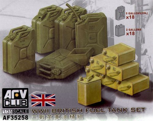 AFV Club AF35258 1:35 British WWII Fuel and water tank Set