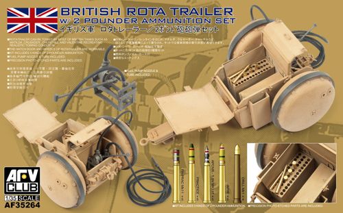 AFV Club AF35264 1:35 British ROTA Trailer with 2 Pounder Ammunition Set