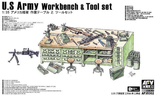 AFV Club AF35302 1:35 US Army Workbench & Tool Set