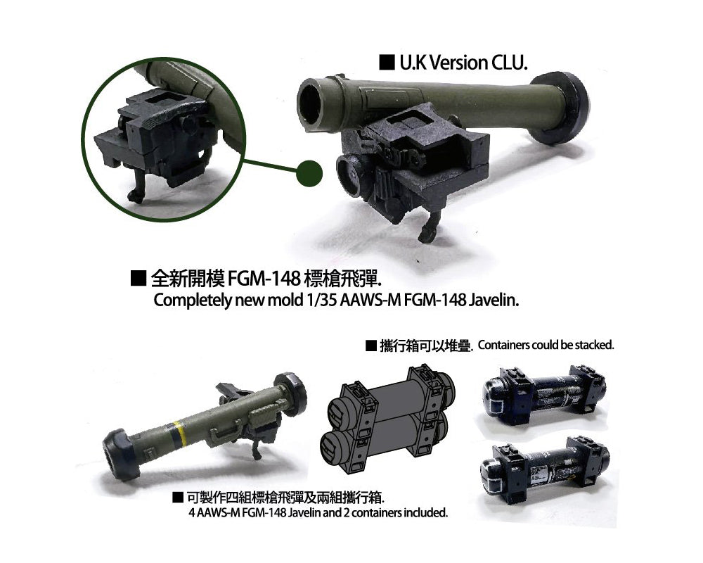 AFV Club AF35355 1:35 US/UK AAWS-M FGM-148 'Javelin' Portable Anti-Tank Missile System