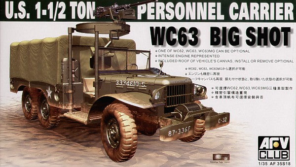 AFV Club AF35S18 1:35 WC63 'Big Shot' U.S. 1-1/2 ton Personnel Carrier