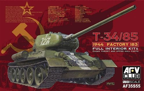 AFV Club AF35S55 1:35 Soviet T-34/85 Mod 1944 Factory No 183 with Transparent Turret Limited Edition