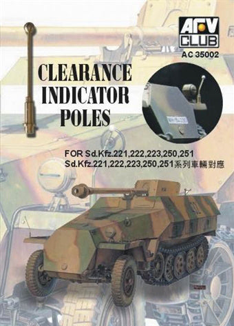 AFV Club AC35002 1:35 Clearance Indicator Pole for Sd.Kfz.221 Sd.Kfz.222 Sd.Kfz.223/ Sd.Kfz.250 Sd.Kfz.251