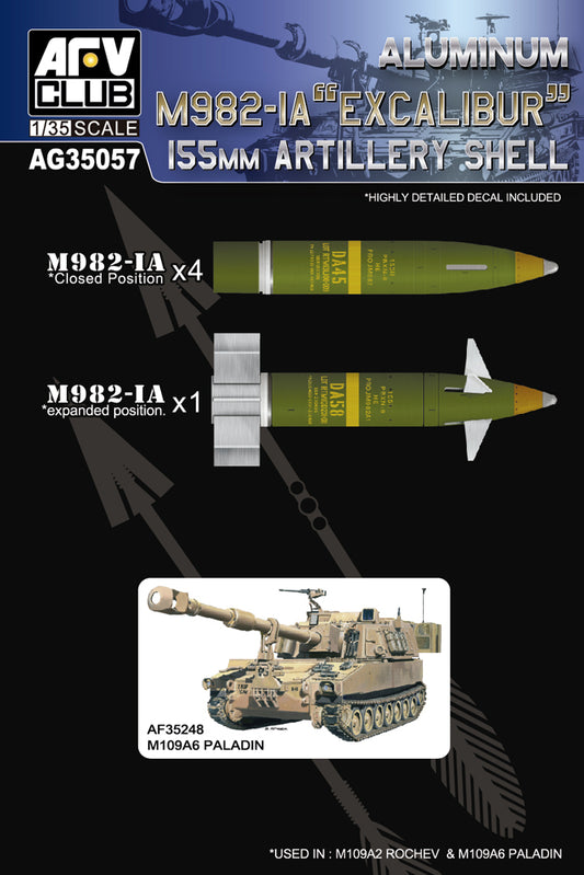 AFV Club AG35057 1:350 M982-1A 'Excalibur' 155mm Artillery Shell (Aluminium)