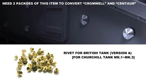 AFV Club AG35020 1:35 Churchill Mk.I/Mk.III AVRE brass rivets