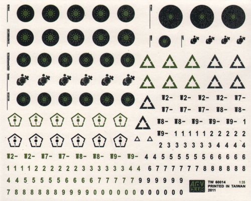 AFV Club TW6014 1:35 R.O.C Low Visibility Coating Decals