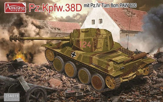 Amusing Hobby 35A019 1:35 Pz.Kpfw.38D mit Pz.IV Turn 8cm PAW 600