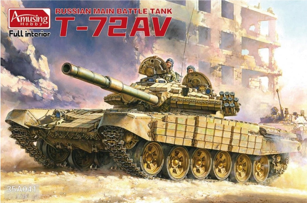 Amusing Hobby 35A041 1:35 T-72 AV Russian Main Battle Tank Full Interior