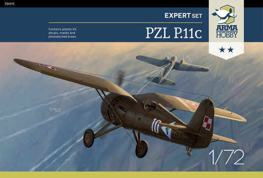 Arma Hobby AH70015 1:72 PZL P.11c Expert Set plastic/PE/decal Cartograf