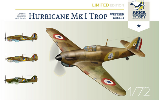 Arma Hobby 70026 1:72 Hawker Hurricane Mk.I Trop Western Desert Limited Edition