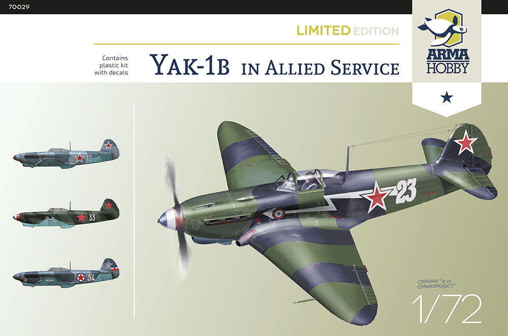 Arma Hobby 70029 1:72 Yakovlev Yak-1b Allied Service Limited Edition