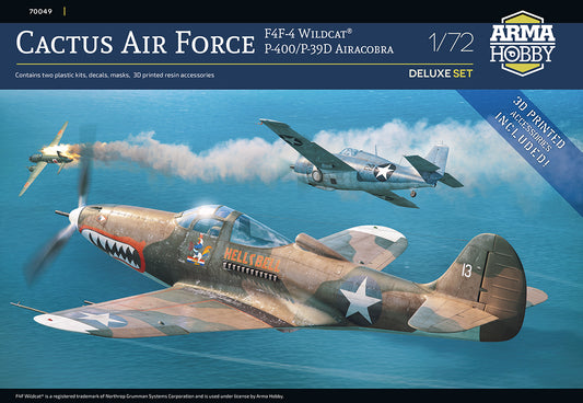 Arma Hobby 70049 1:72 Cactus Air Force Deluxe Set â Grumman F4F-4 Wildcat and Bell P-400/P-39D Airacobra over Guadalcanal