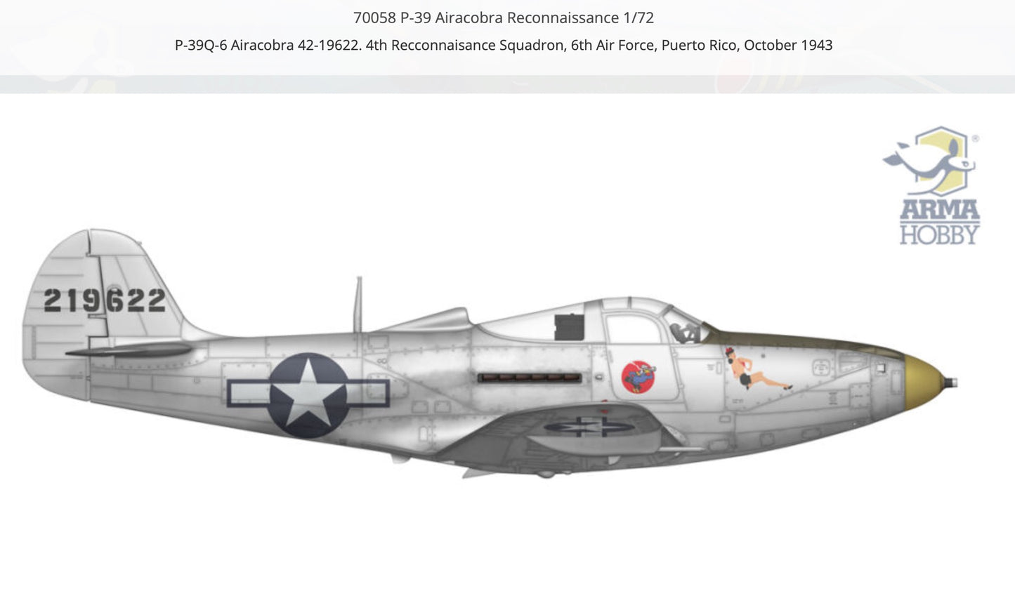 Arma Hobby 70058 1:72 Bell P-39 Airacobra Reconnaissance