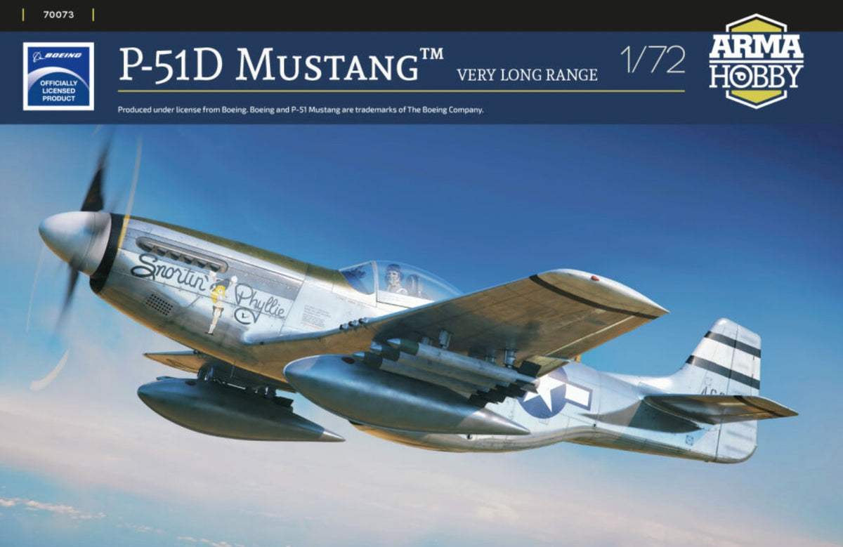 Arma Hobby 70073 1:72 North-American P-51D Mustang VLR Late-War Iwo Jima Mustang for Very Long Range Missions over Japan