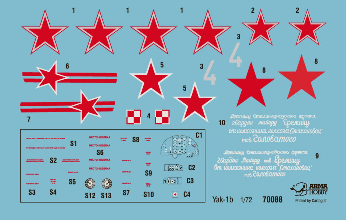 Arma Hobby 70088 1:72 Yakovlev Yak-1b