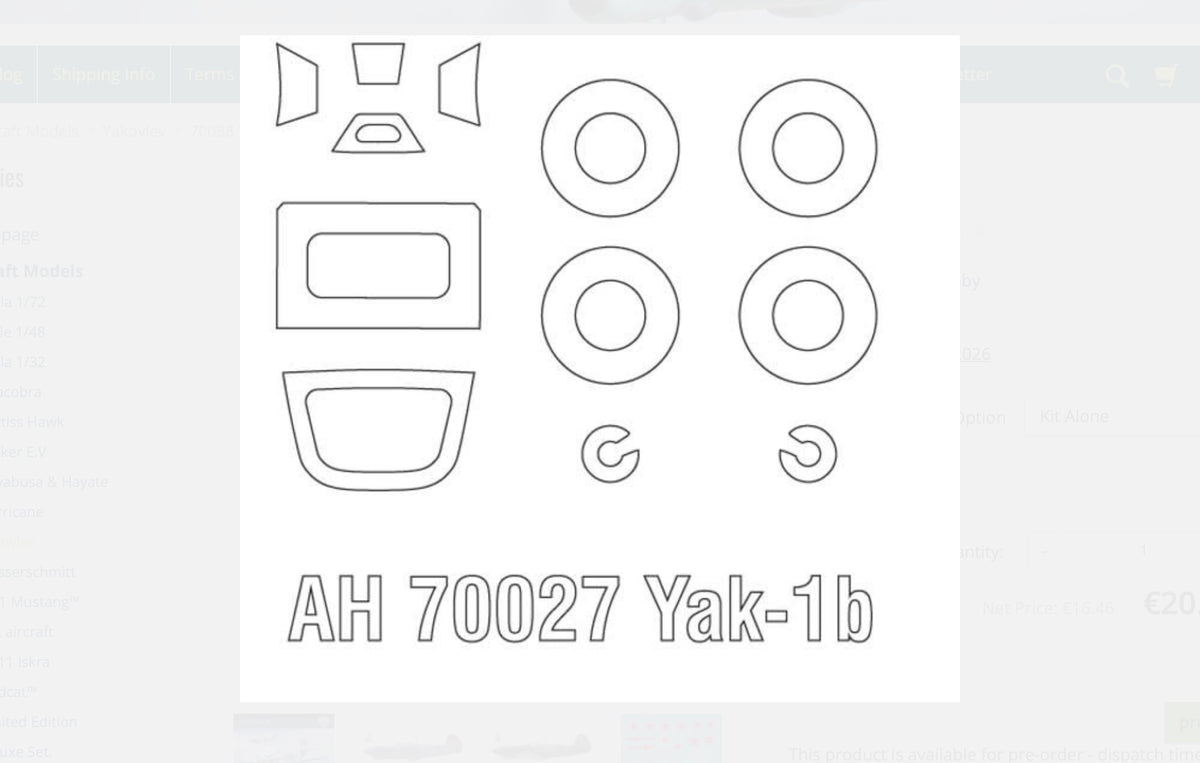Arma Hobby 70088 1:72 Yakovlev Yak-1b