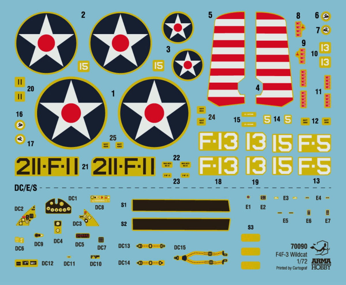 Arma Hobby 70090 1:72 Grumman F4F-3 Wildcat Early Pacific War