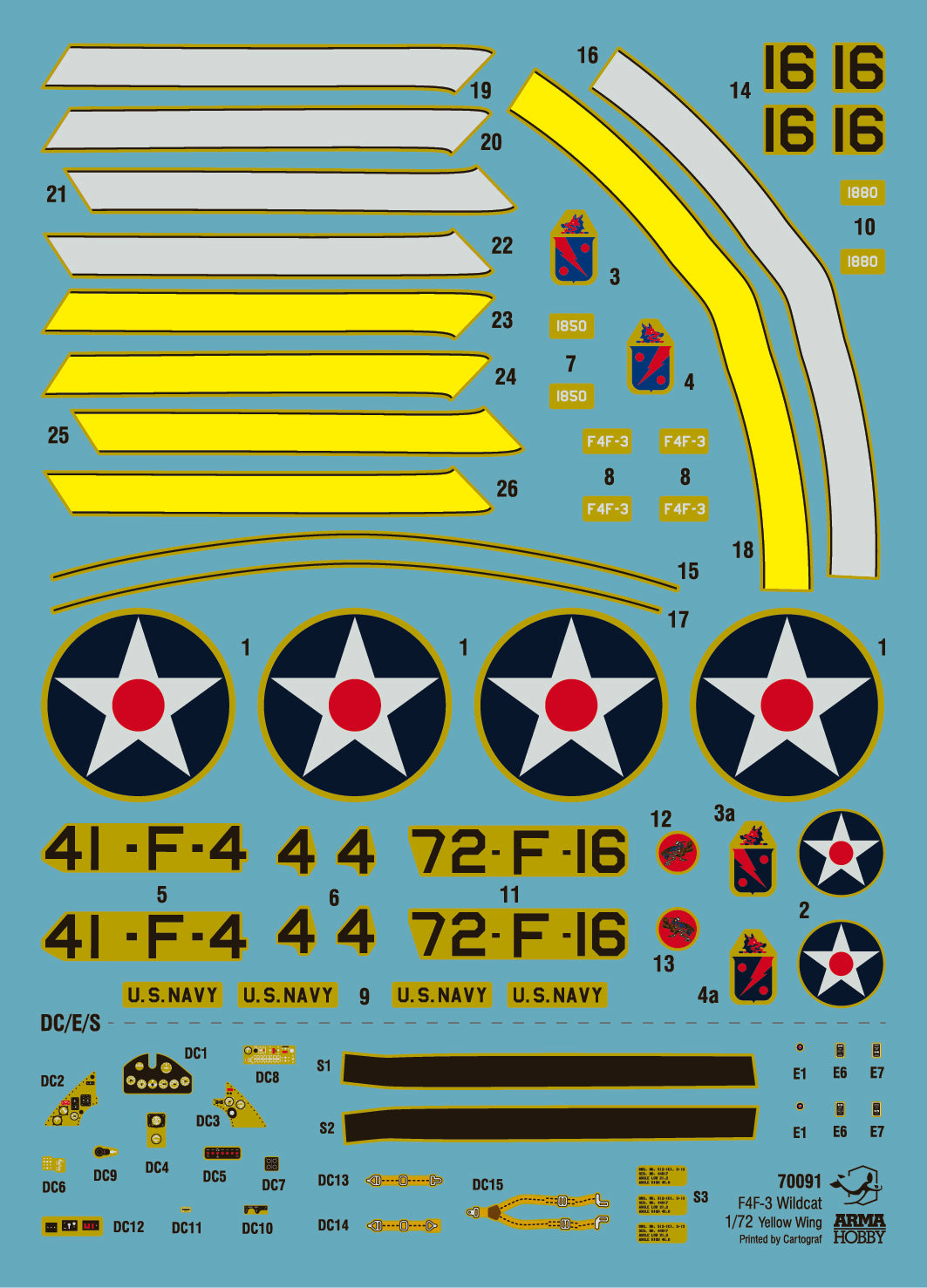 Arma Hobby 70091 1:72 Grumman F4F-3 Wildcat “Yellow Wings”