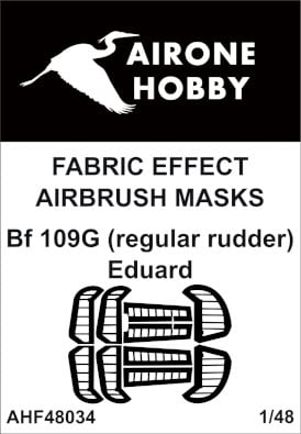 Airone Hobby AHF48034 1:48 Messerschmitt Bf-109G-0 to Bf-109G-6 Fabric Effect Aileron & Control Surfaces Airbrush Masks