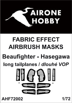 Airone Hobby AHF72002 1:72 Bristol Beaufighter Long-Span Tailplane Fabric Effect Aileron & Control Surfaces Airbrush Masks