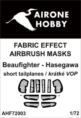 Airone Hobby AHF72003 1:72 Bristol Beaufighter Short-Span Tailplane Fabric Effect Aileron & Control Surfaces Airbrush Masks